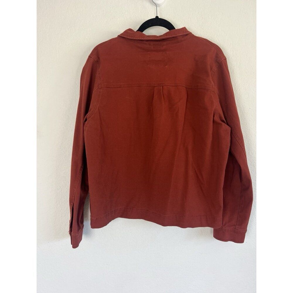 Sanctuary Rust Red Trooper Button Up Shacket Shirt Jacket Pockets Womens Size XL - Picture 2 of 9
